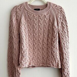 J. Crew Chunky Knit Sweater, Pale Light Pink, Classic Cozy Sweater, Size Medium